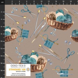 Knitting baskets & Knitting Tools - BLUE/GREY