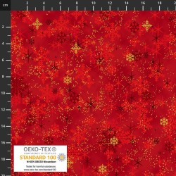 Stars & Snowflakes (metallic) - RED/GOLD