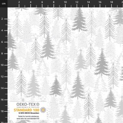 Christmas Trees (metallic) - WHITE/SILVER