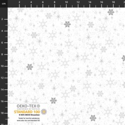 Small Snowflakes & Small Stars (metallic) - WHITE/SILVER