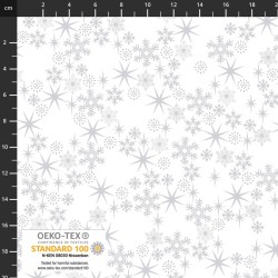 Stars & Snowflakes (metallic) - WHITE/SILVER