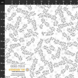 Leaves & Snowflakes (metallic) - WHITE/SILVER