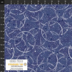 Stars & Circles (metallic) - DARK BLUE/SILVER