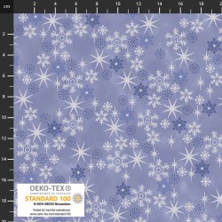 Stars & Snowflakes (metallic) - LT BLUE/SILVER