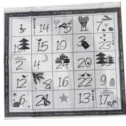 Xmas - ADVENT CALENDAR (60cm) - GREY/WHITE