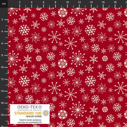 Xmas - Snowflakes - RED/WHITE