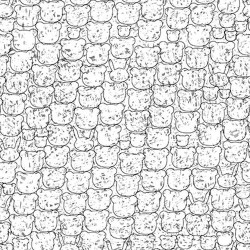Panda Outlines - BLUE