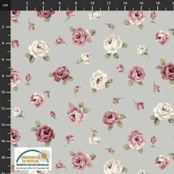 Tossed Medium Flowers - GREY