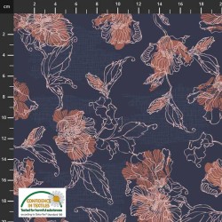 Flower Outlines - NAVY
