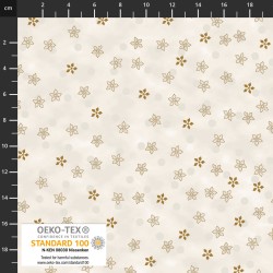 Xmas - Dots and Flowers - WHITE/GOLD