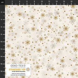 Xmas - Small Snowflakes - WHITE/GOLD
