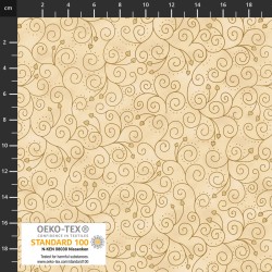 Xmas - Swirls - CREAM/GOLD