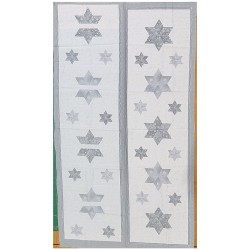 Xmas - STAR PANEL (60CM) - WHITE/SILVER