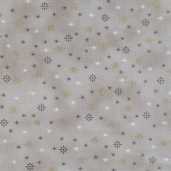 Xmas - TINY STARS - TAUPE/GOLD