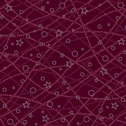 Xmas - Constellations - BURGUNDY/SILVER