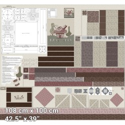 Cup Cake Quilt Panel (1.1mx1m) - BLOCK# 2