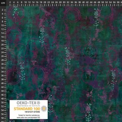 Circles & Flower Steams - DARK TEAL