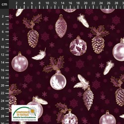 Pine Cone Decorations - BURGUNDY/GOLD