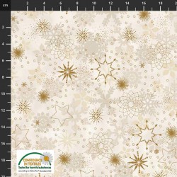 Medium Snowflakes - NATURAL/GOLD