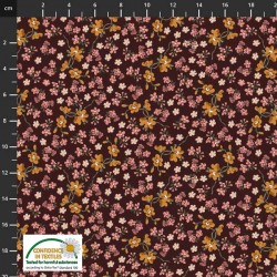 Avalana Jersey Knit 160cm Wide Small Flowers - BROWN