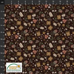 Avalana Jersey Knit 160cm Wide Floral - BROWN