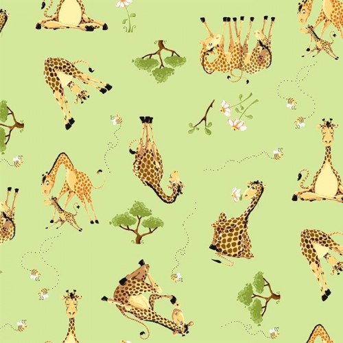 Zoe II Tossed Giraffes - LIME