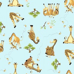 Zoe II Tossed Giraffes - AQUA