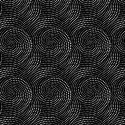Dotted Spirals - BLACK