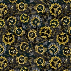 Digital - Queen Bee Golden Crests - BLACK