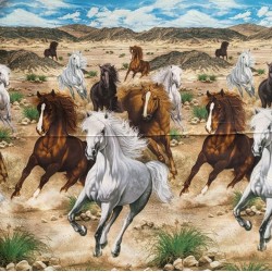 Digital - Running Horses Digital Panel (60cm)
