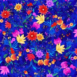 Digital - Whirlwind Large Floral - BLUE