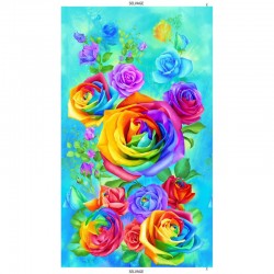 Digital - Panel - Rainbow Rose 60cm - AQUA