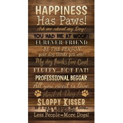 Happiness has Paws - Panel 60cm