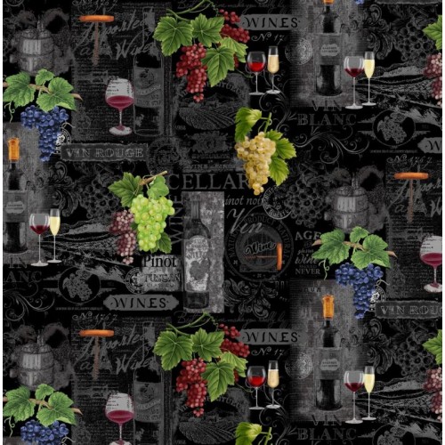 Grapes on Vine Bottles - MULTI