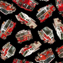 Fire Trucks - BLACK/SILVER/RED