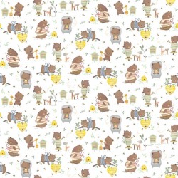 Bears & Bees Scenic - WHITE