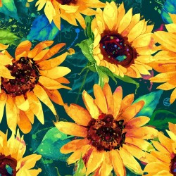 Big Sunflowers - TEAL