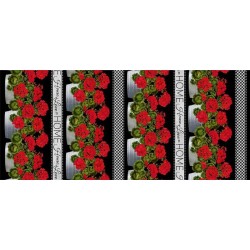 FLORAL BORDER - BLACK