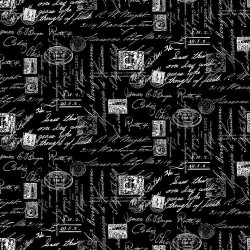 Fancy Script Text - BLACK