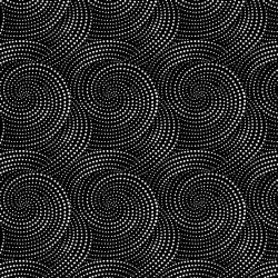Dotted Spirals - BLACK