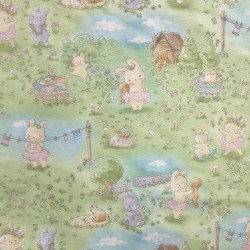 Flannel Feature Bunny Scenic - MULTI