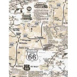 MAP OF ROUTE 66 - NATURAL