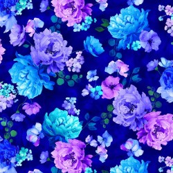Tossed Floral Bouquet (Digital) - NAVY