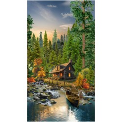Cabin Scenic (Digital) Panel 60cm - MULTI