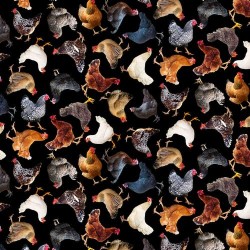 Checken - Tossed Hens - BLACK
