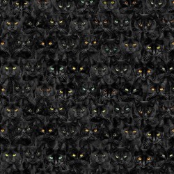 Black Cats Glow Eyes (Digital) - BLACK