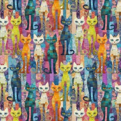 Packed Quilt Cats - MULTI