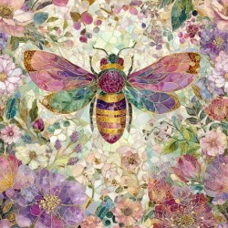 Bee-Autiful Floral Panel 60cm (Digital) - MULTI
