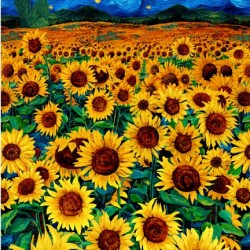 Sunflower Field Panel (60cm) - MULTI