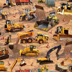 Construction Side Scene (Digital) - BROWN